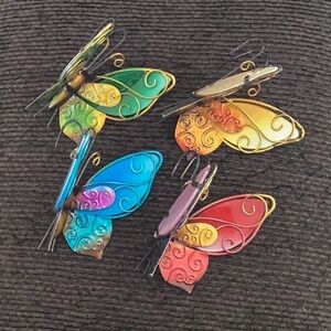 4-Butterfly’s W/Hooks🦋 / Home Decor / For Rooms, Plants Pots, Candles & More
